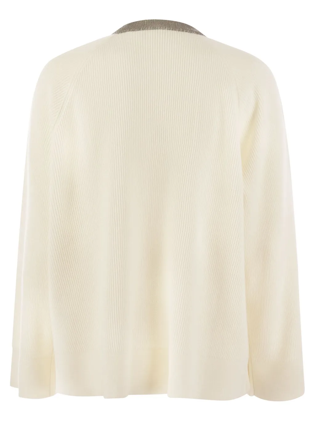 Crewneck Ribbed Knitted Jumper