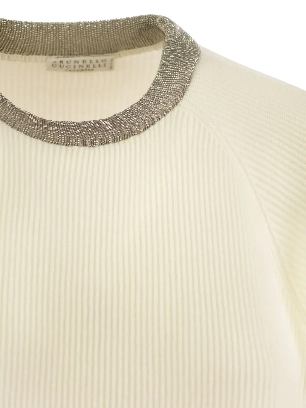 Crewneck Ribbed Knitted Jumper