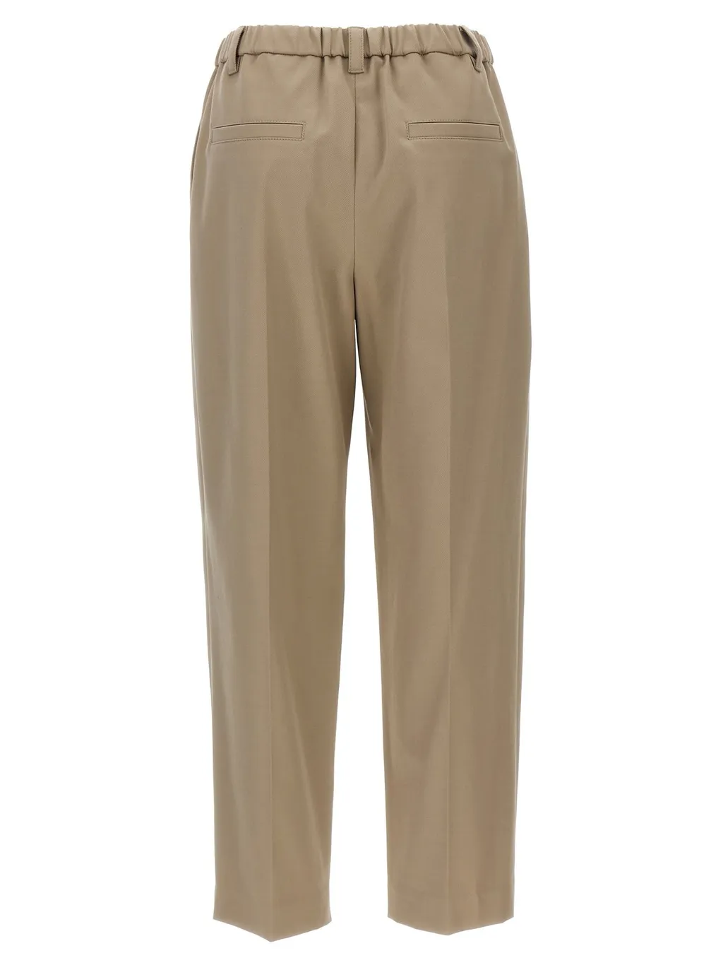 Pleated Straight-Leg Trousers