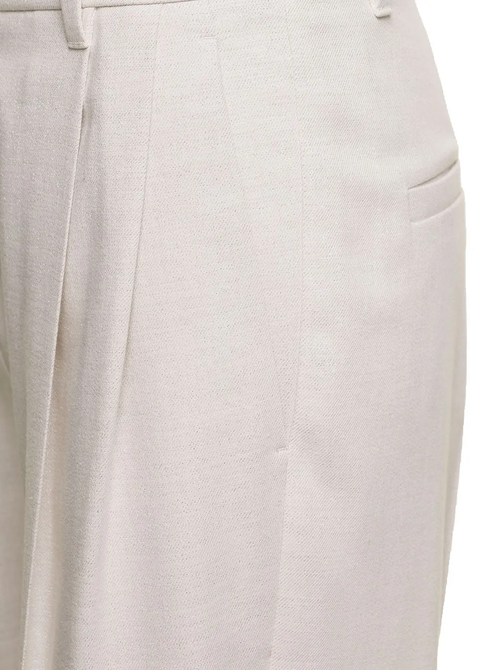Pleated Straight Leg Trousers