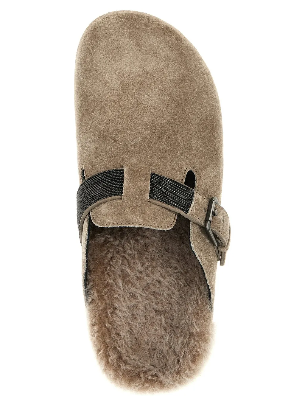Monile-Detailed Slip-On Sandals
