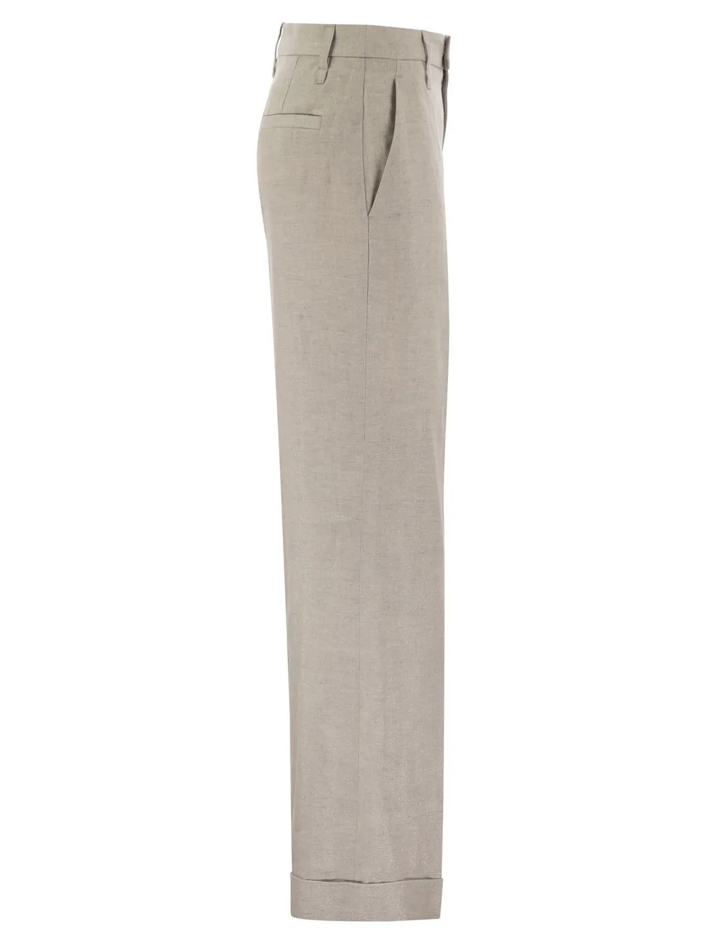 Lurex Wide-Leg Trousers