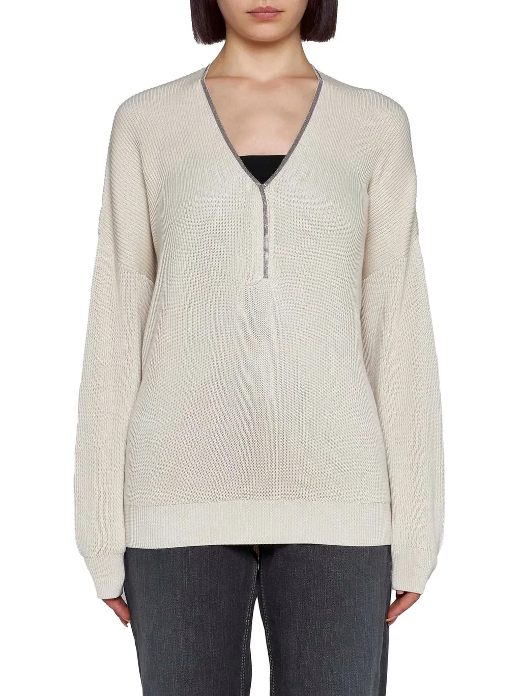 V-Neck Knitted Jumper