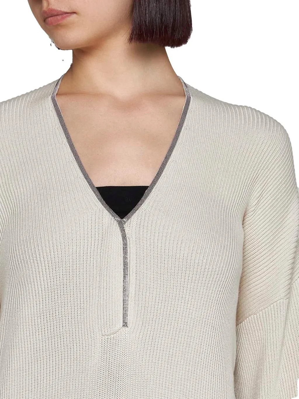 V-Neck Knitted Jumper