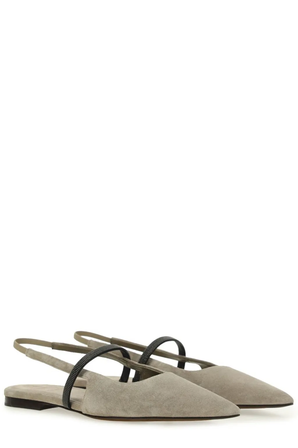 Pointed Toe Slingback Flat Shoes