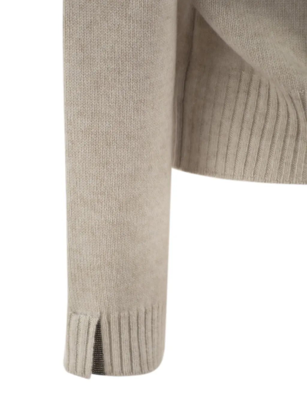 Shiny Cuff Detailed Knitted Jumper