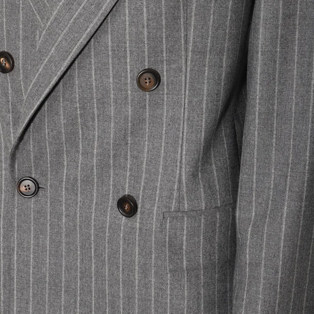 Striped Double-Breasted Jacket