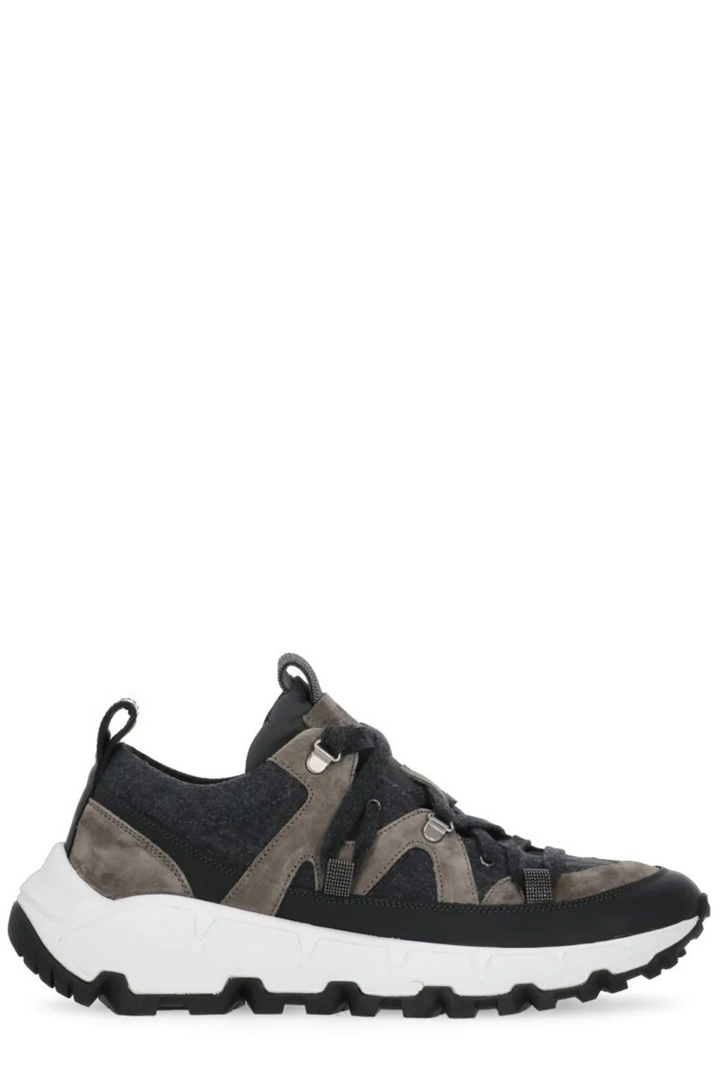 Round-Toe Lace-Up Sneakers