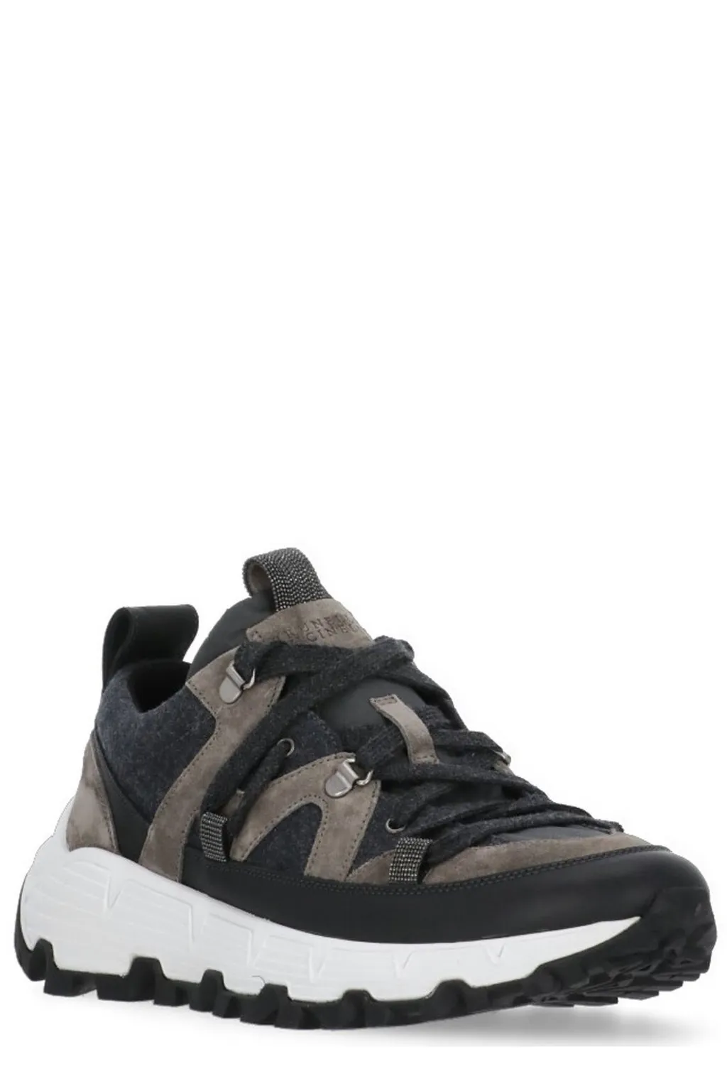 Round-Toe Lace-Up Sneakers