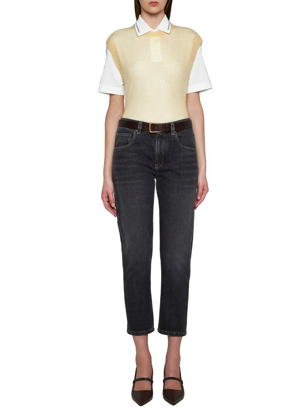 Logo Patch Straight Leg Jeans