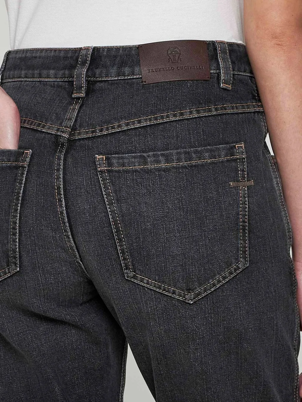 Logo Patch Straight Leg Jeans