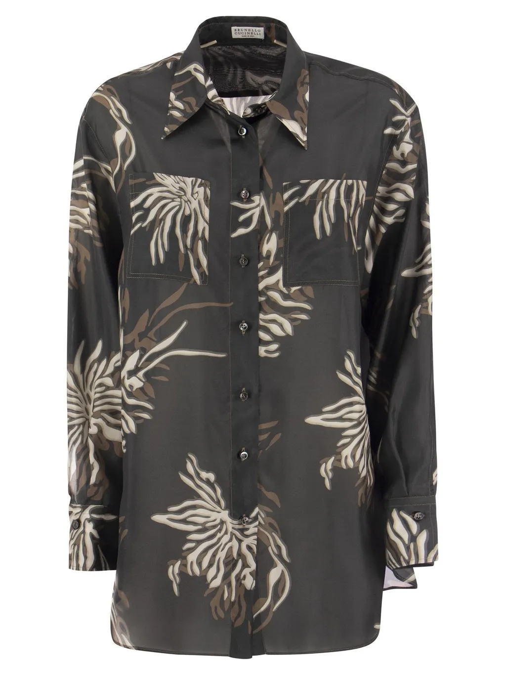 Abstract Printed Buttoned Shirt