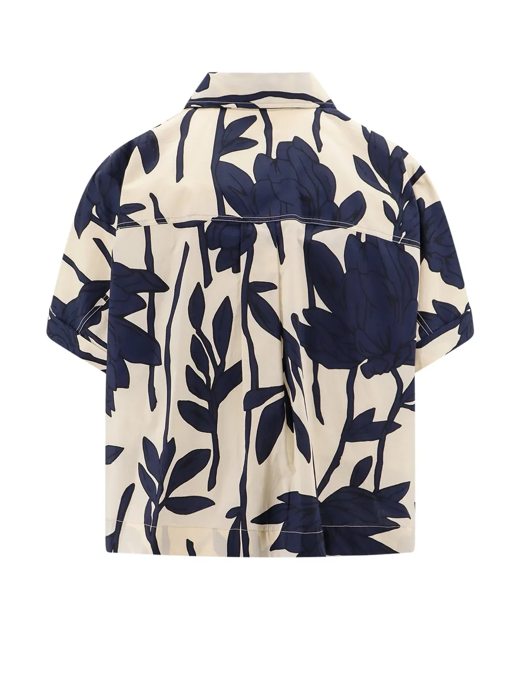 Leaf Printed Short Sleeved Shirt