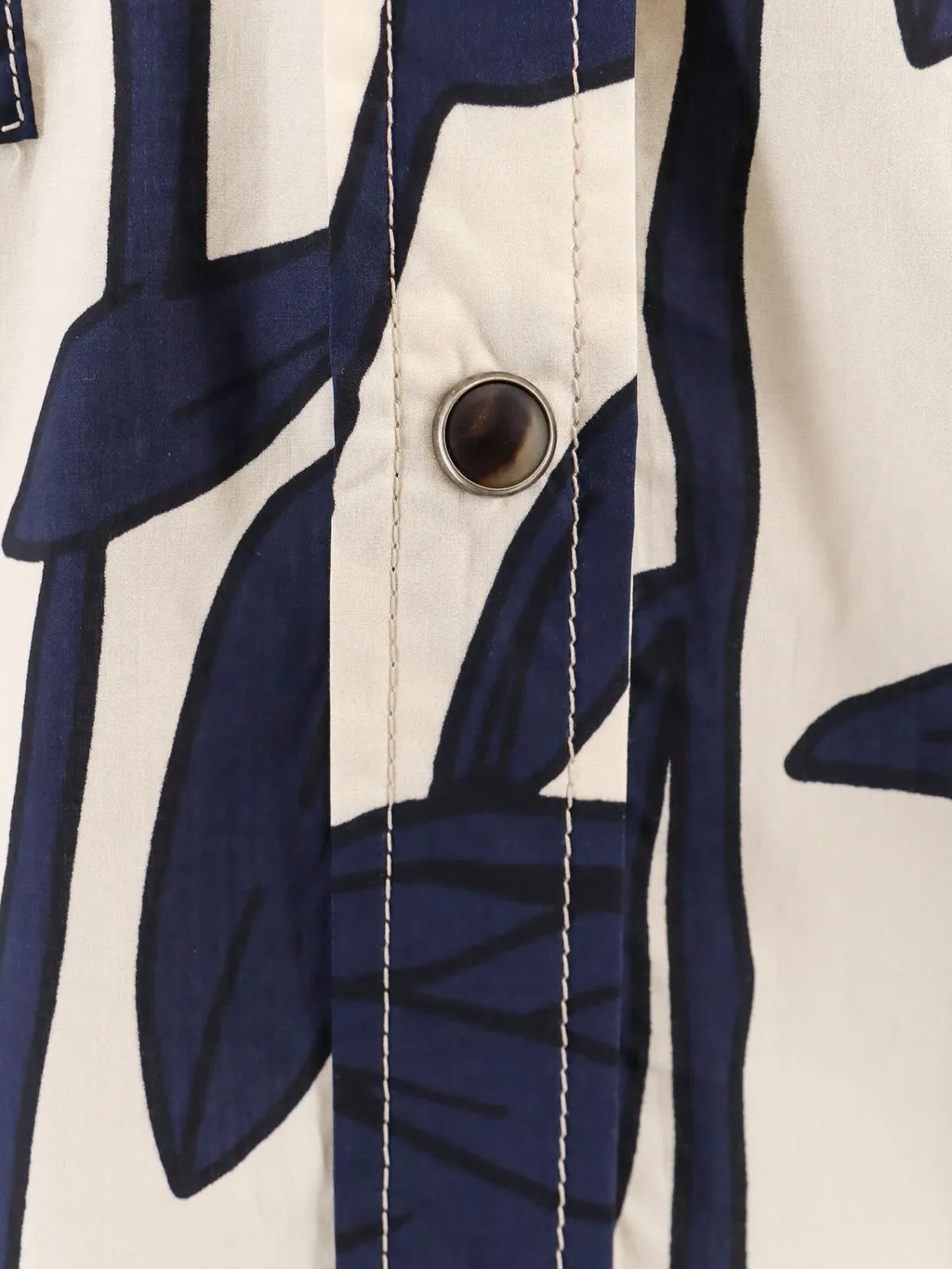 Leaf Printed Short Sleeved Shirt