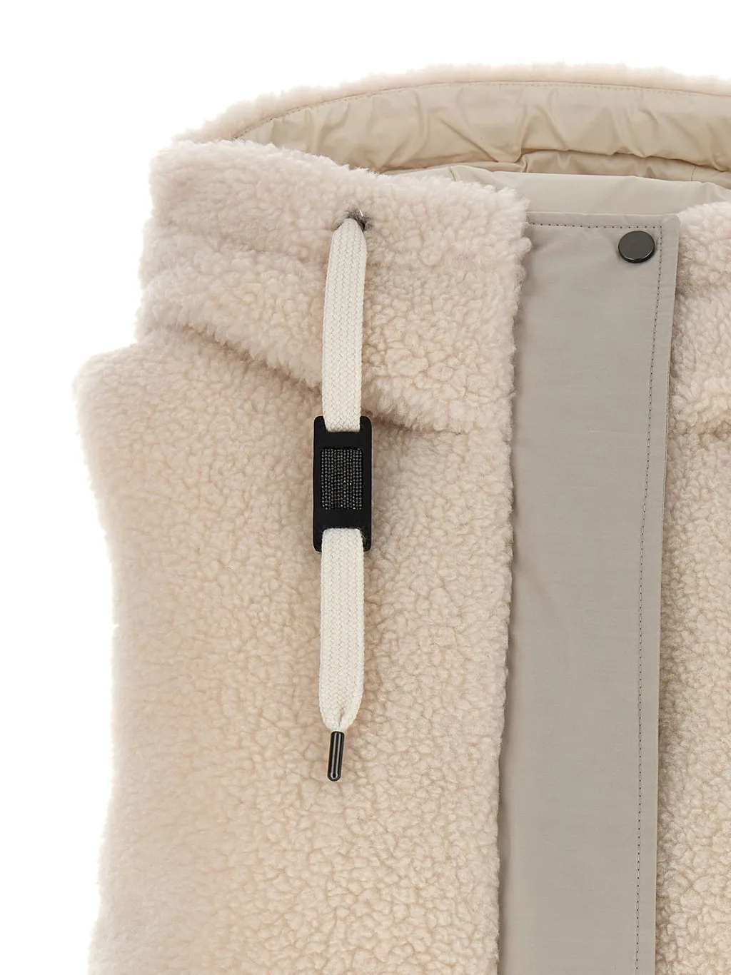 High-Neck Hooded Gilet