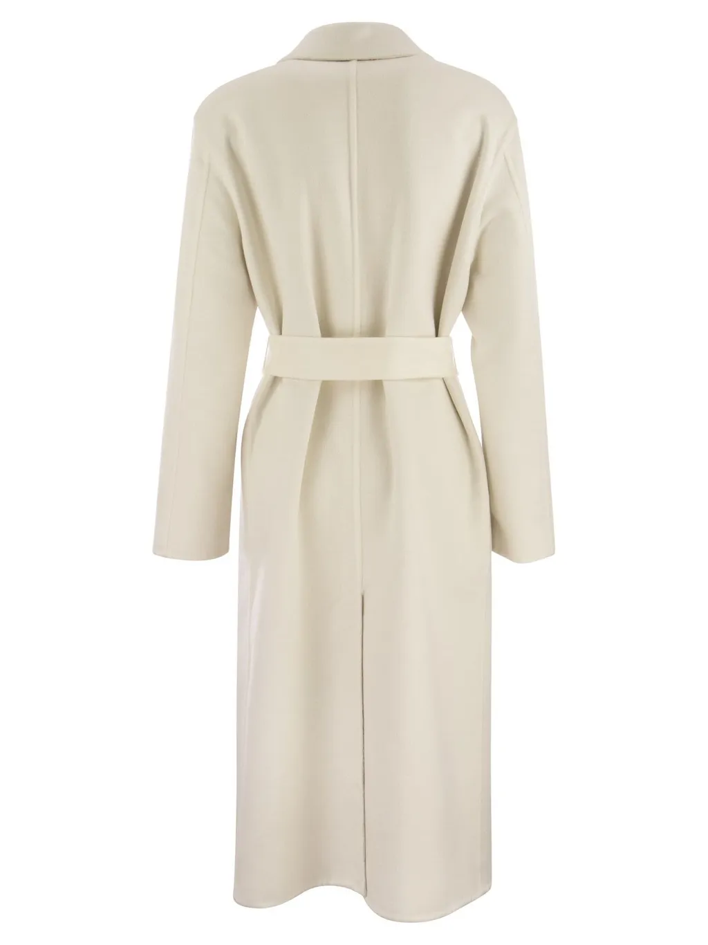 Single-Breasted Long Sleeved Belted Coat