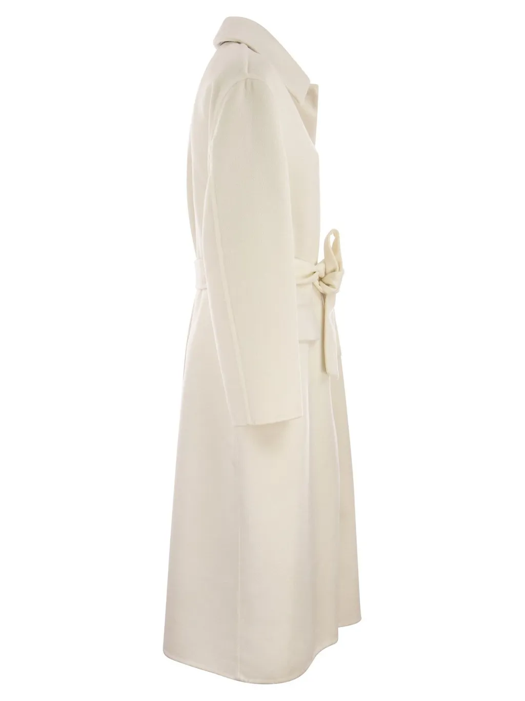 Single-Breasted Long Sleeved Belted Coat