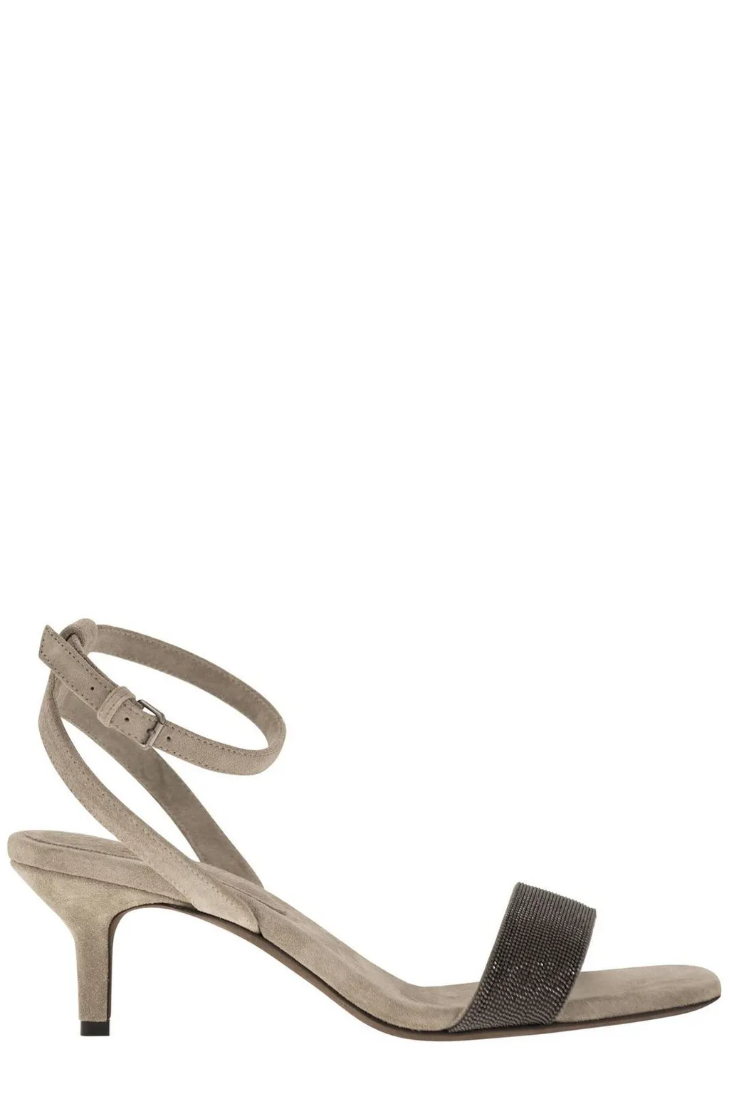Ankle Strap Sequin Embellished Sandals