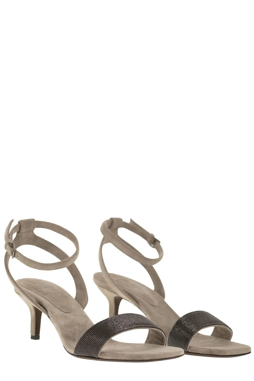 Ankle Strap Sequin Embellished Sandals