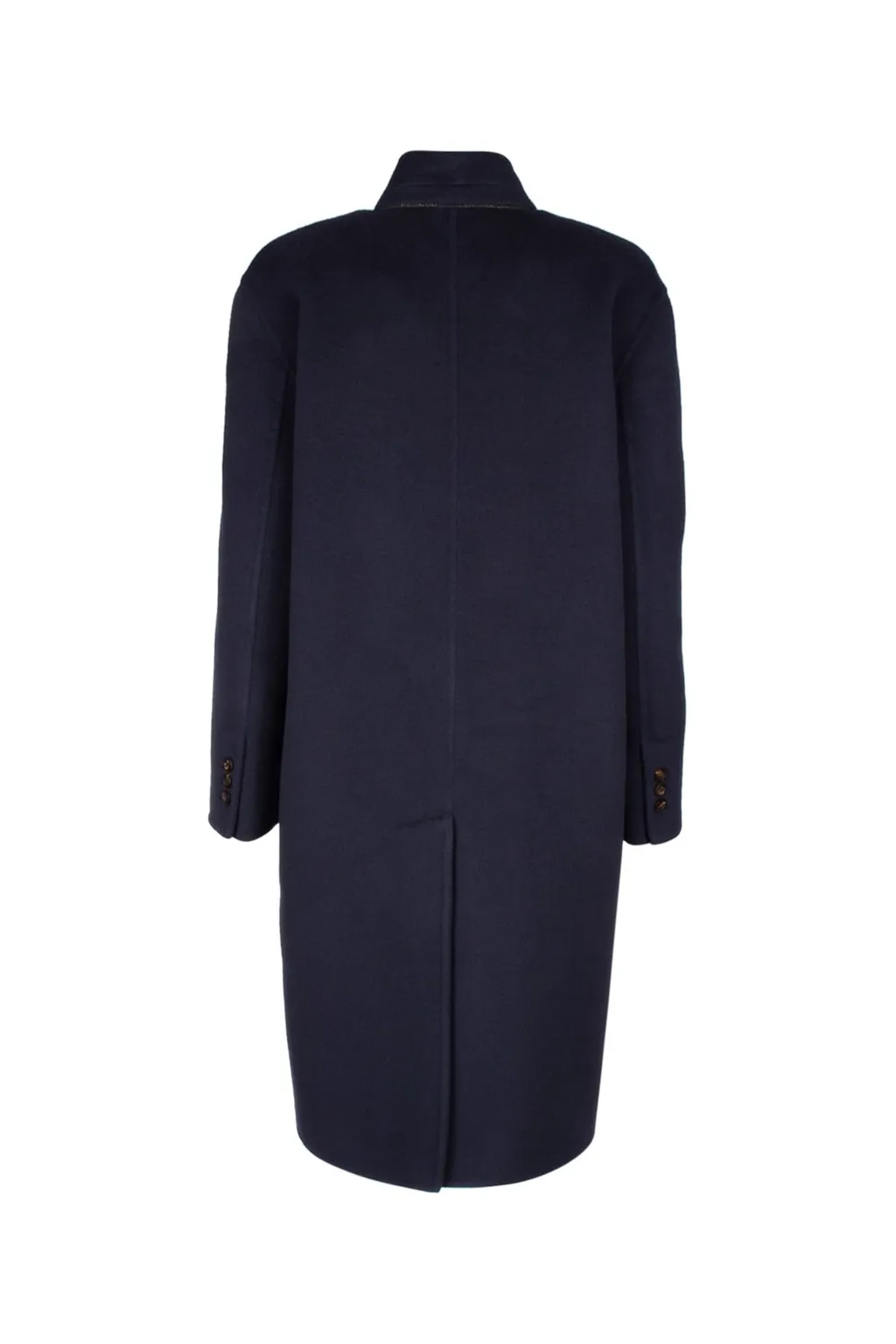 High-Neck Buttoned Coat