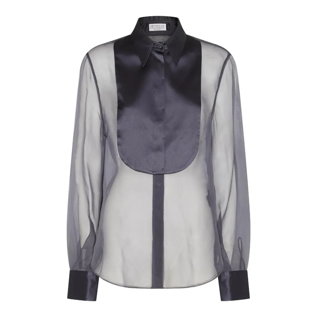 Buttoned Long-Sleeved Top