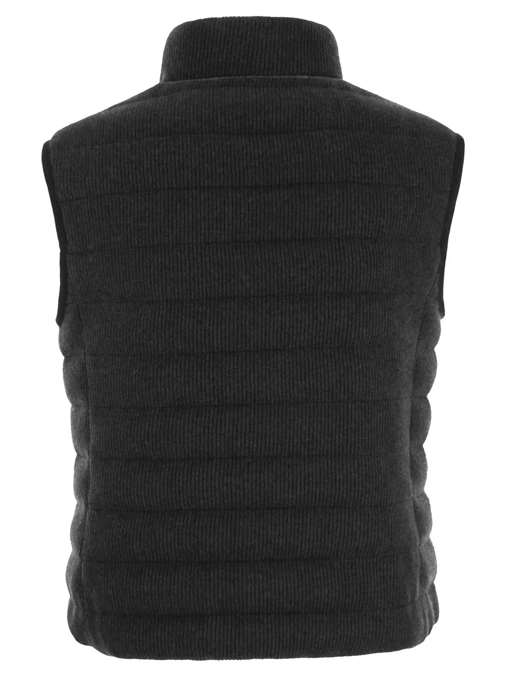 Ribbed-Knit Sleeveless Down Jacket