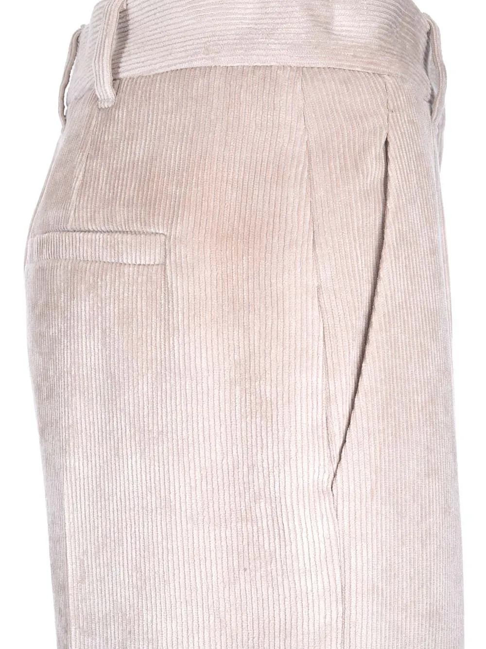 Corduroy Mid-Rise Wide-Leg Trousers