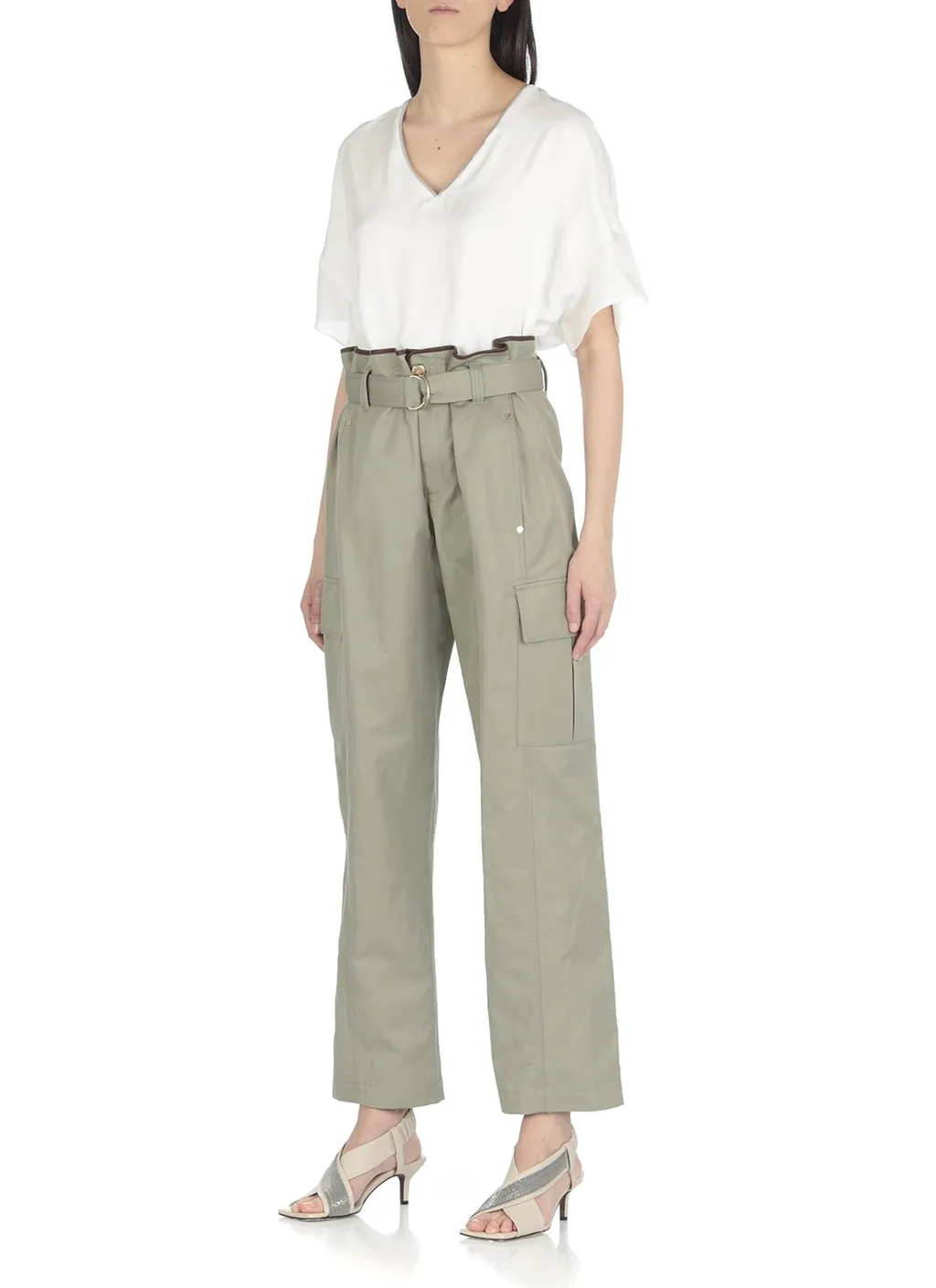 High Waist Belted Trousers
