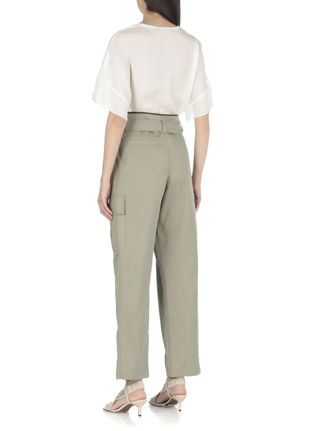 High Waist Belted Trousers