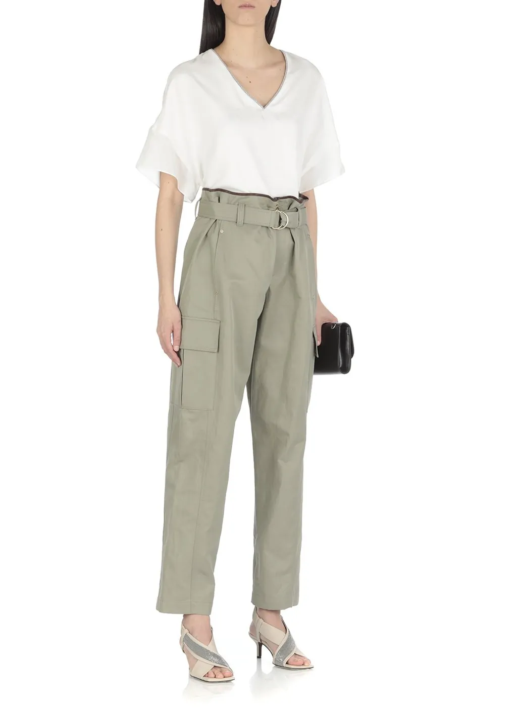 High Waist Belted Trousers
