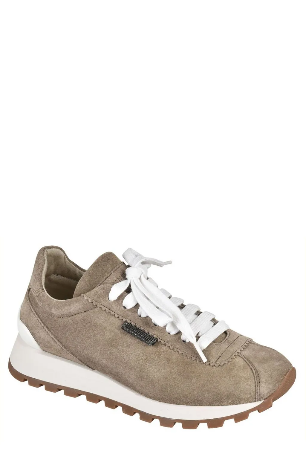 Round-Toe Lace-Up Trainers