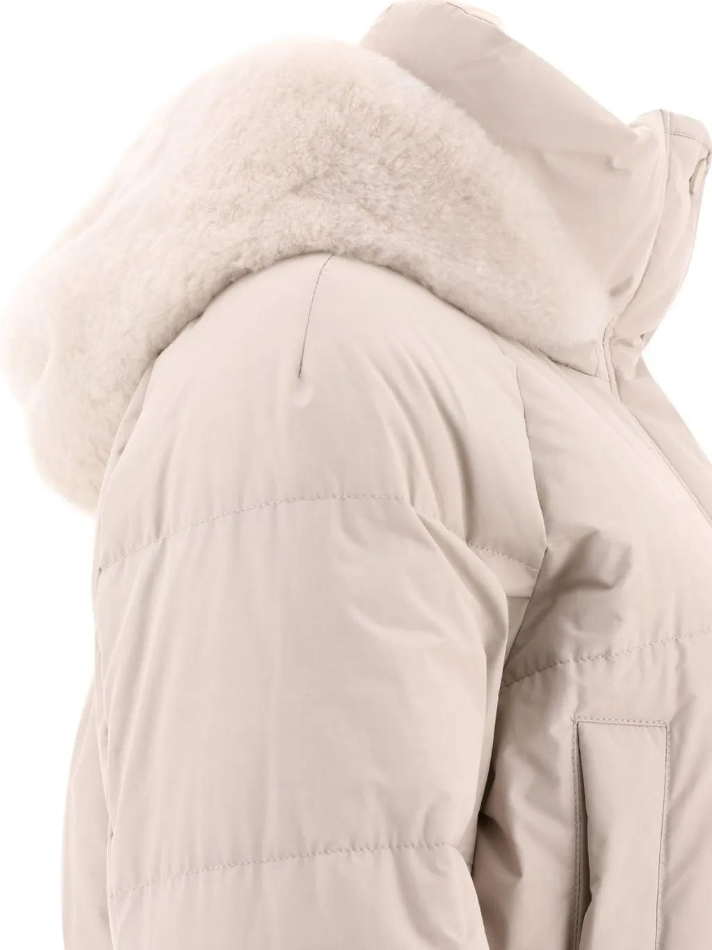 High-Neck Hooded Coat