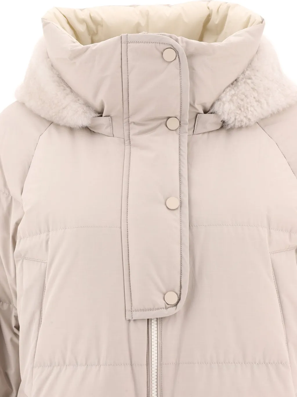 High-Neck Hooded Coat