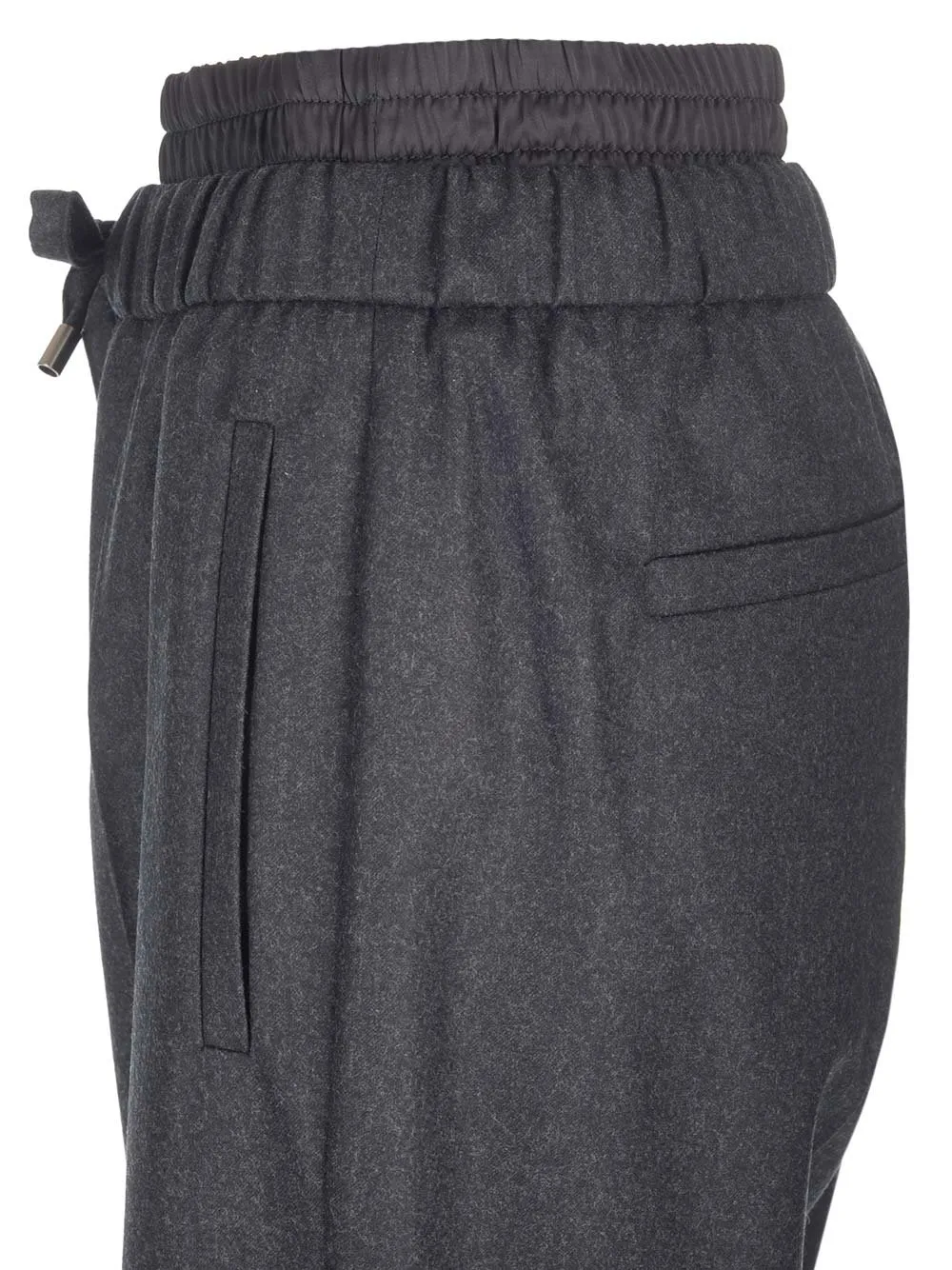 Drawstring High-Waisted Trousers