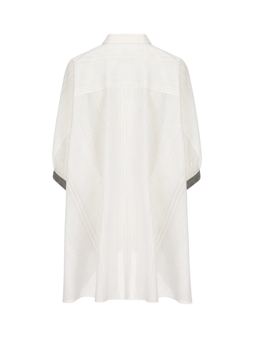 Semi-Sheer Straight Hem Shirt