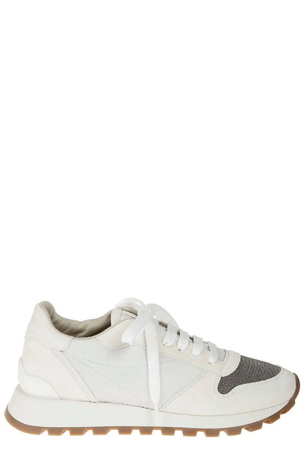 Panelled Lace-Up Sneakers