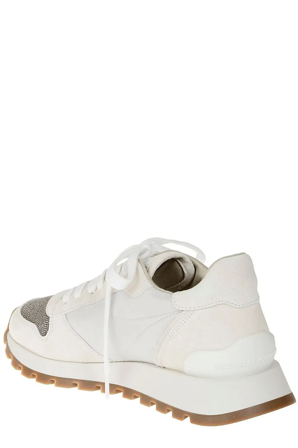 Panelled Lace-Up Sneakers