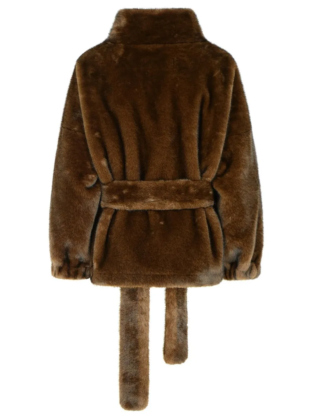 Belted Faux Fur Coat