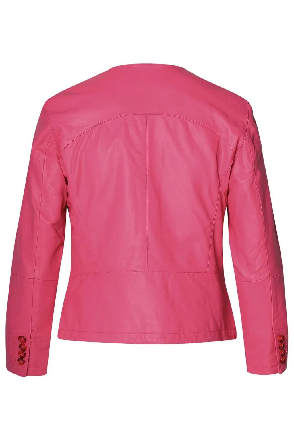 Buttoned Round-Neck Jacket