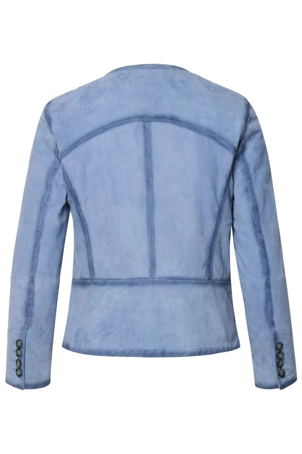 Button-Front Suede Jacket