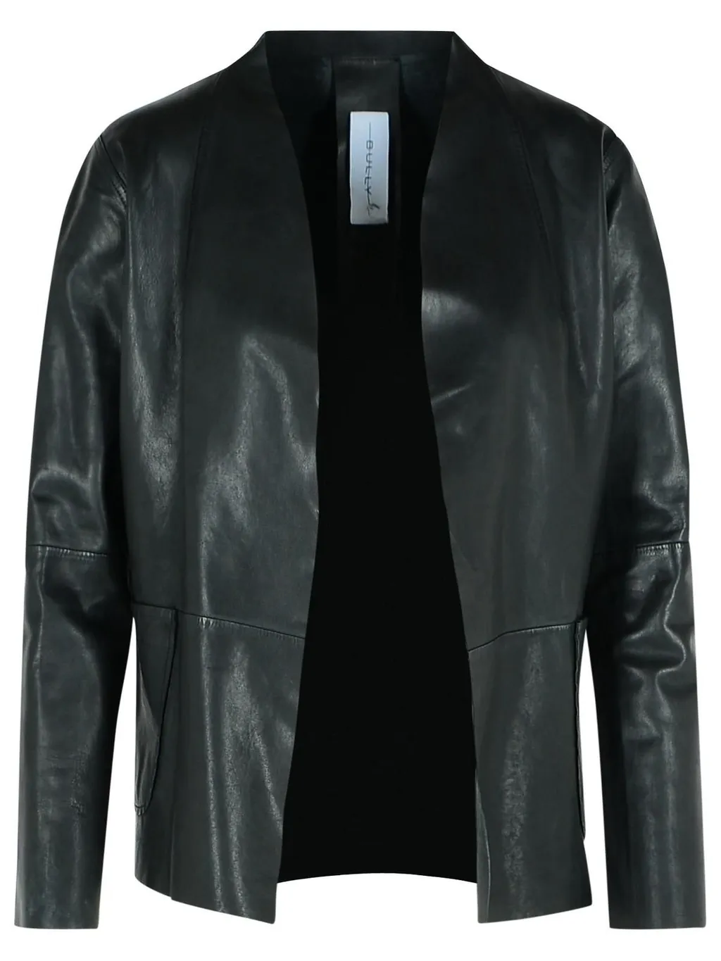 Tone-Collar Open Jacket