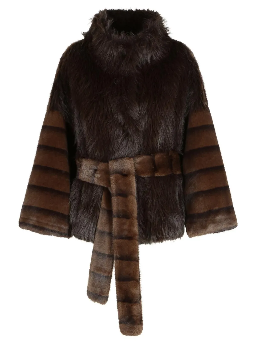 Belted Faux Fur Jacket