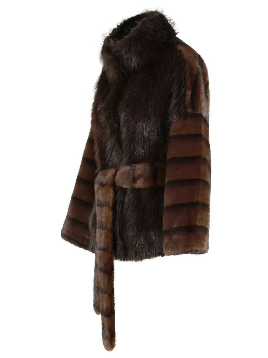 Belted Faux Fur Jacket