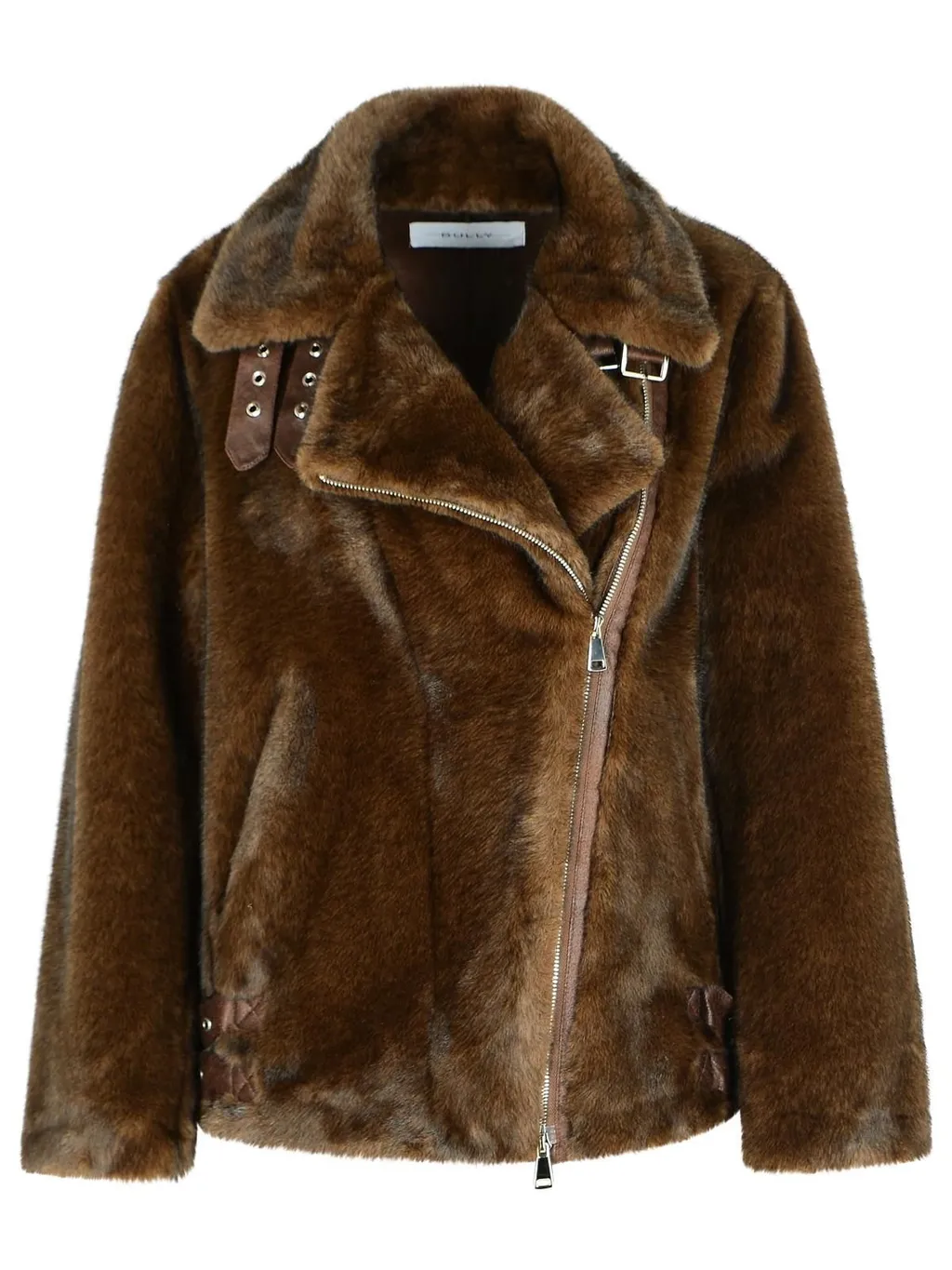 Asymmetrical Faux Fur Coat
