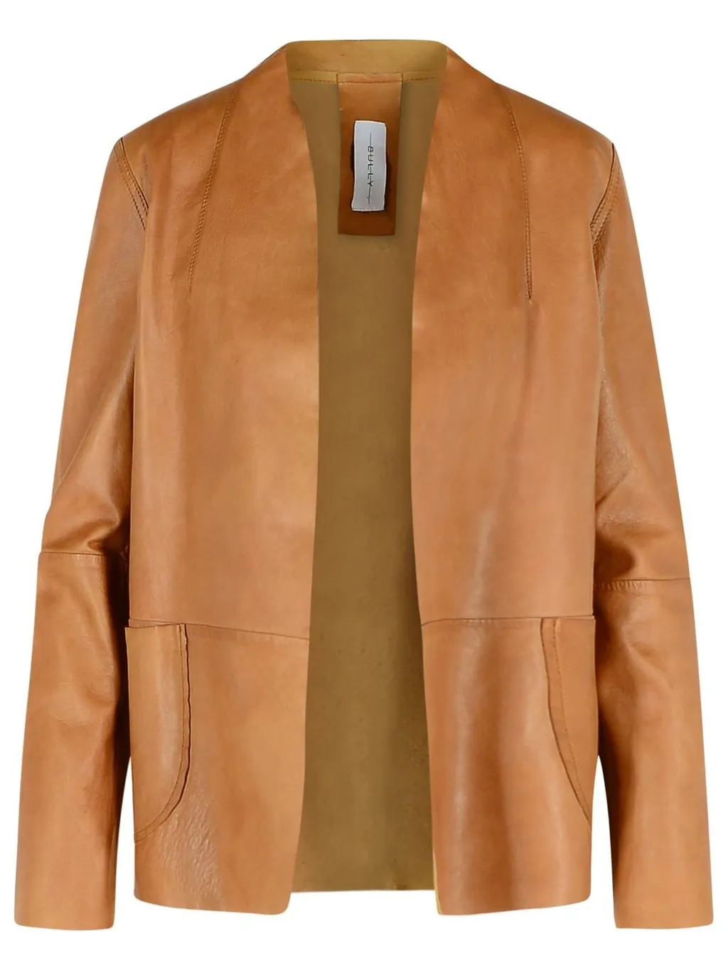 Tone-Collar Open Jacket