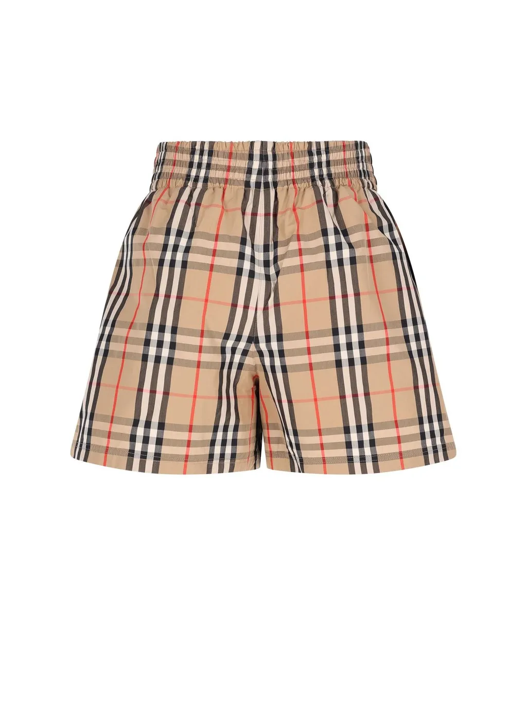Checked Elasticated Waistband Shorts