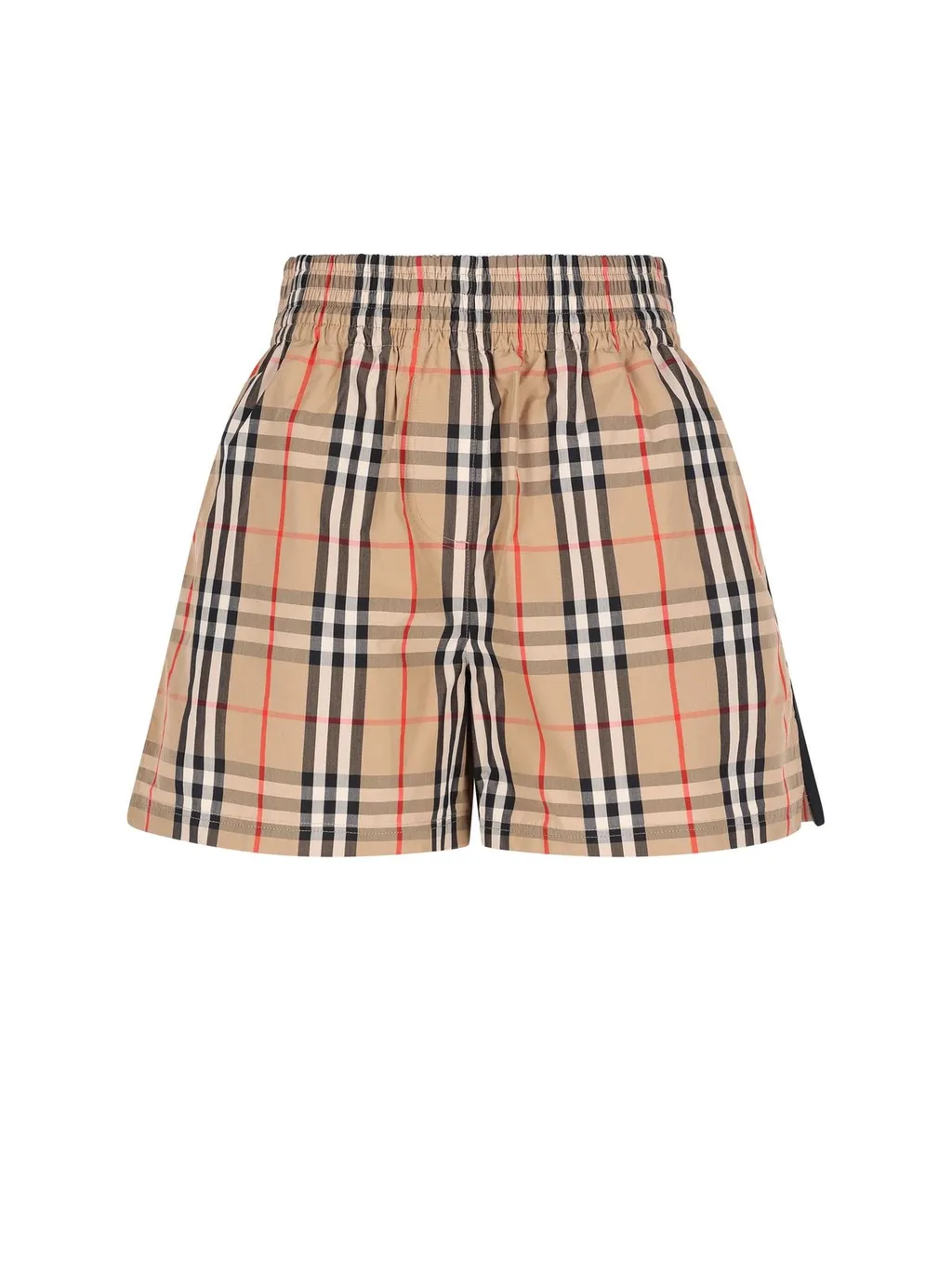 Checked Elasticated Waistband Shorts