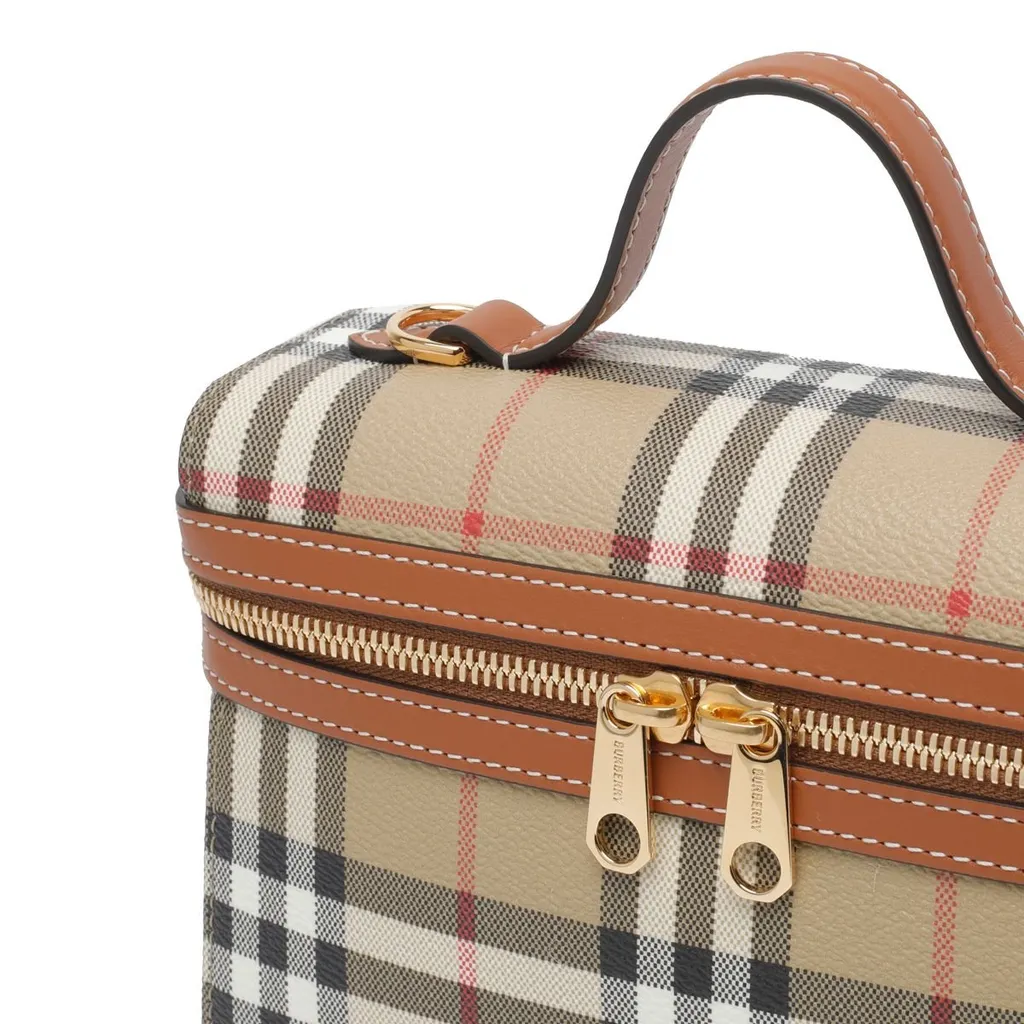 Mini Checked Zip-Around Vanity Crossbody Bag