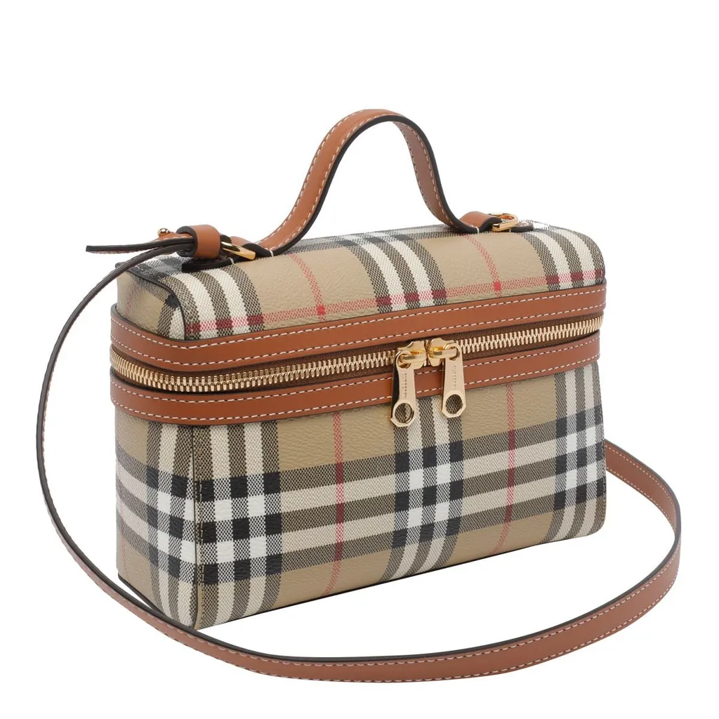 Mini Checked Zip-Around Vanity Crossbody Bag