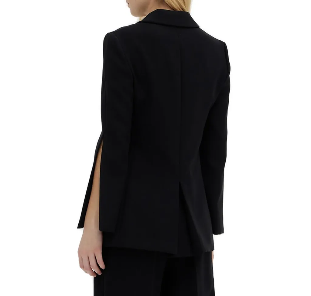 Long-Sleeved Side Slit Blazer